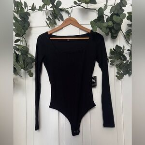 New Express Long Sleeve Bodysuit Black